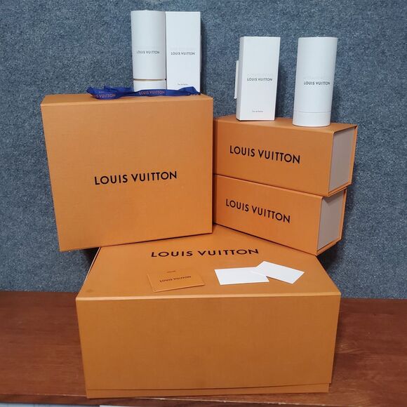 Authentic LOUIS VUITTON LV Box Lot Magnetic And Open Empty 10 Lot Pieces Used - Picture 1 of 16